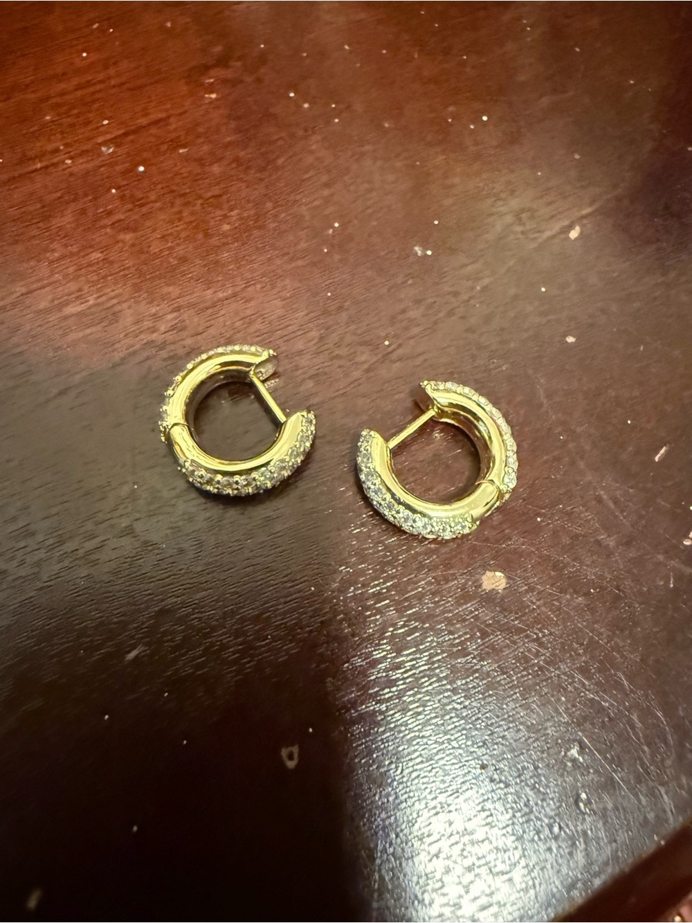 Kendra Scott Gold Pavé Mini Huggie Hoop Earrings